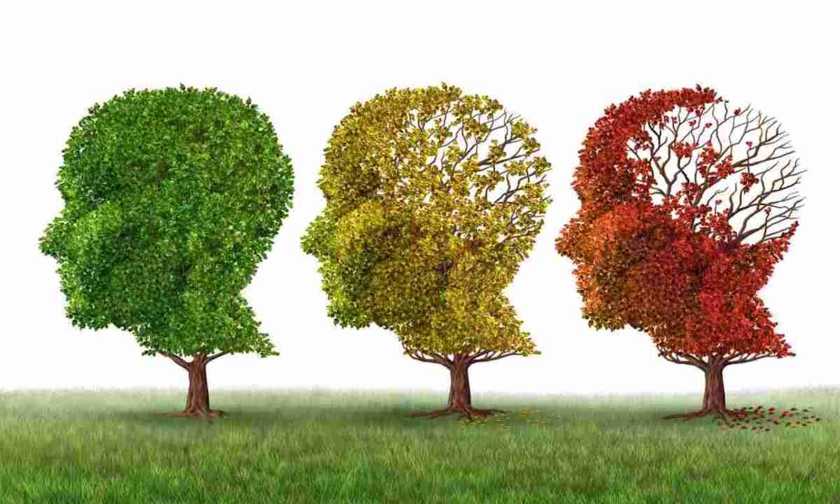 Simbologia dell'alzheimer: perdita del fogliame come perdita di memoria