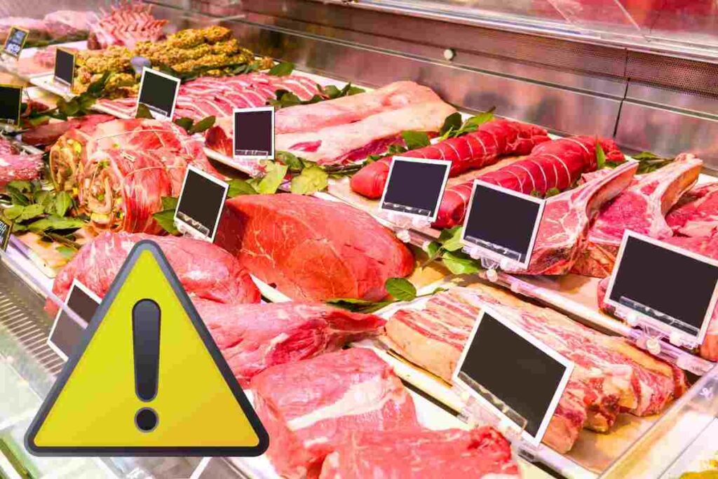 pericolo di carne contaminata